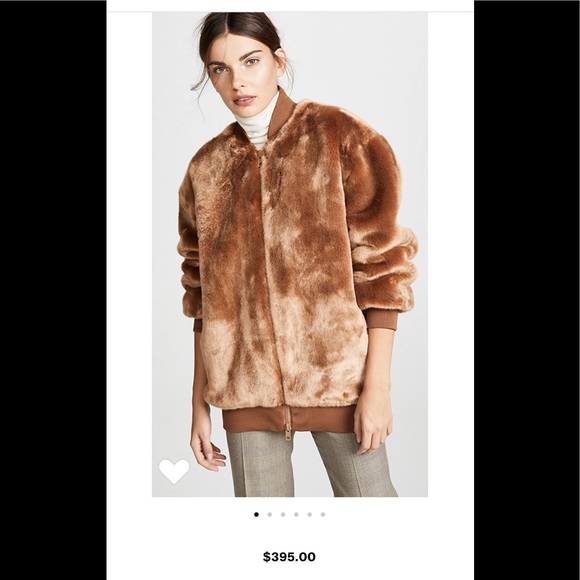 tibi faux fur jacket